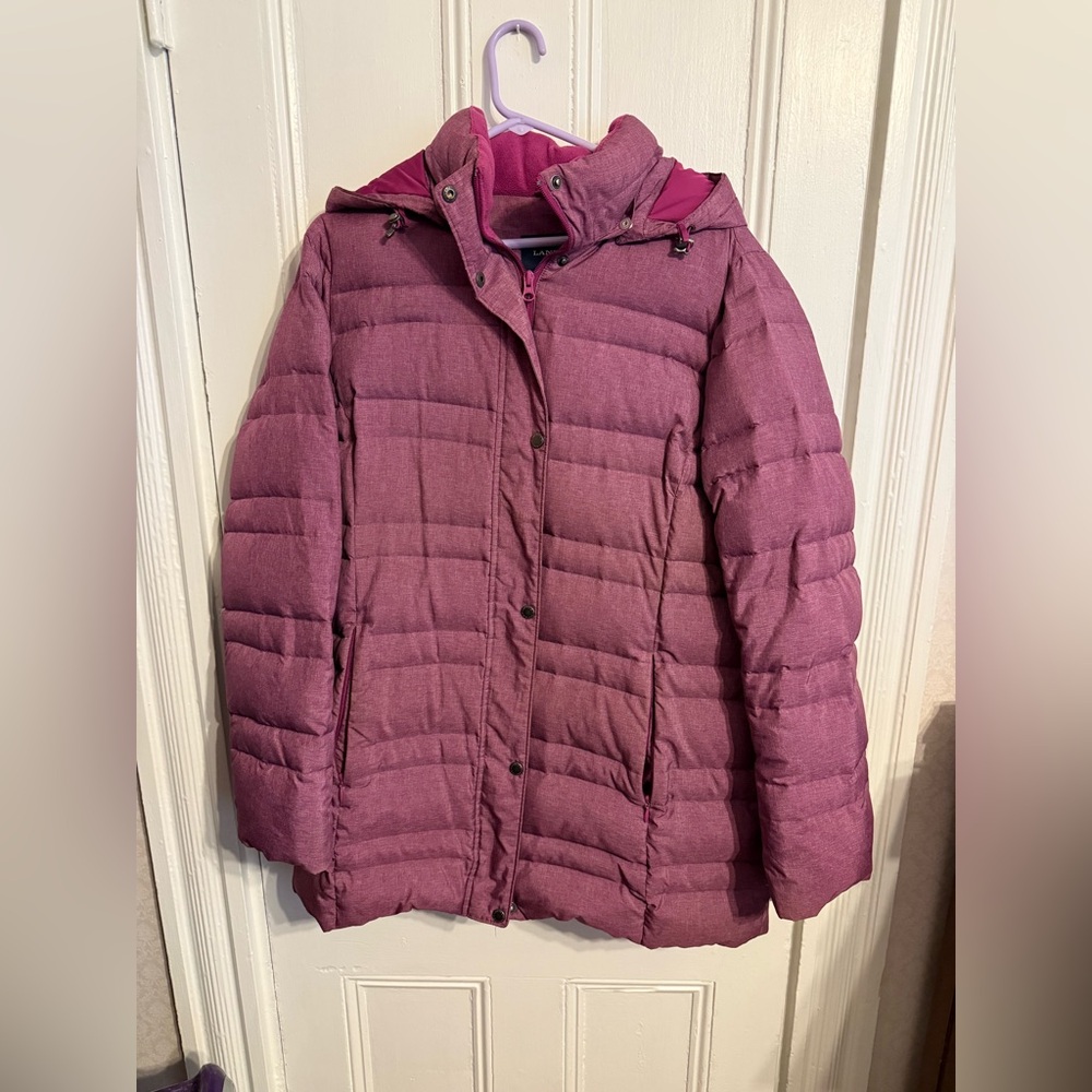 Lands' End Women's sz18 Plum Puffer Jacket - Picture 8 of 9
